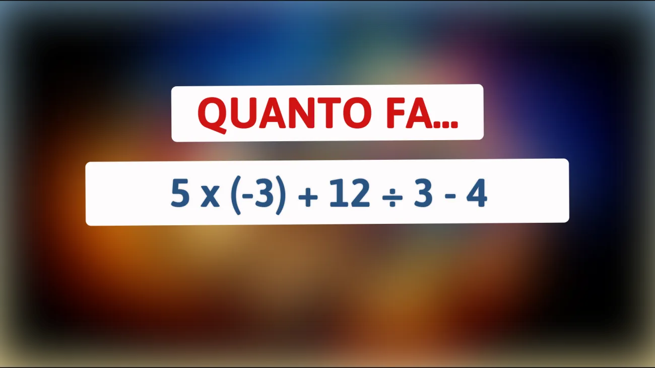 Sfida dell'intelligenza: Riesci a risolvere questo indovinello matematico che solo i geni possono risolvere?"